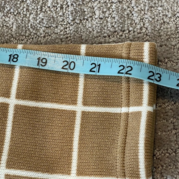 J.Crew Funnel Neck Sweater, Long Sleeve, Camel Windowpane, Size Small - Picture 11 of 14